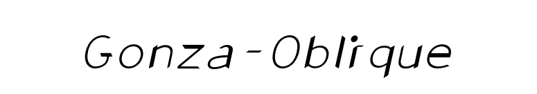 Gonza-Oblique font preview