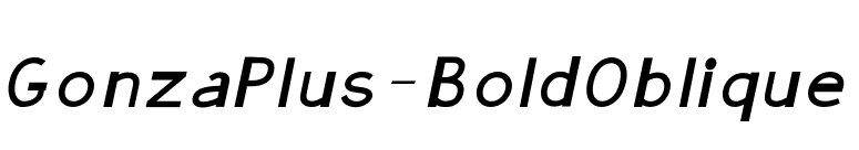 GonzaPlus-BoldOblique font preview