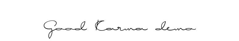 Good Karma demo font preview