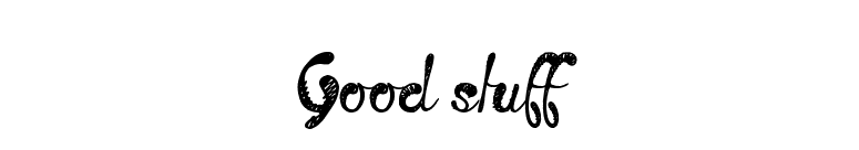 Good stuff font preview