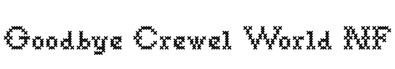 Goodbye Crewel World NF font preview