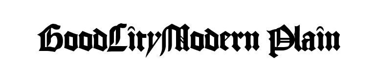 GoodCityModern Plain font preview