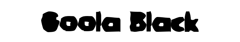 Goola Black font preview