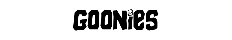 Goonies font preview