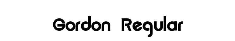 Gordon Regular font preview