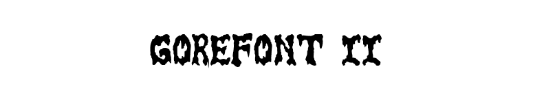 GoreFont II font preview
