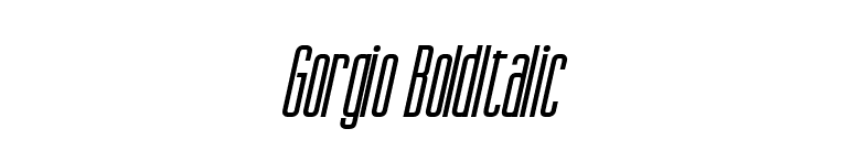 Gorgio BoldItalic font preview