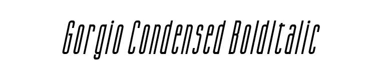 Gorgio Condensed BoldItalic font preview