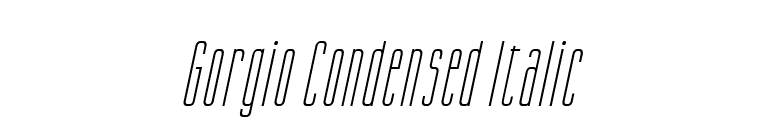 Gorgio Condensed Italic font preview