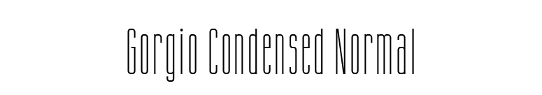 Gorgio Condensed Normal font preview