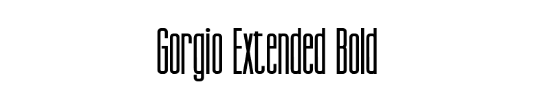 Gorgio Extended Bold font preview