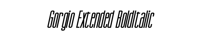 Gorgio Extended BoldItalic font preview
