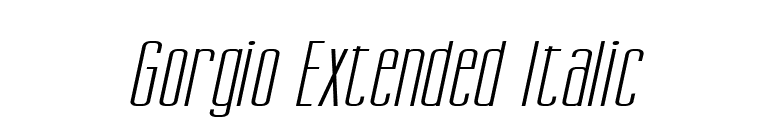 Gorgio Extended Italic font preview