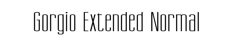 Gorgio Extended Normal font preview