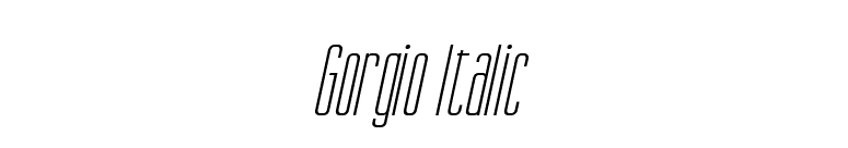 Gorgio Italic font preview