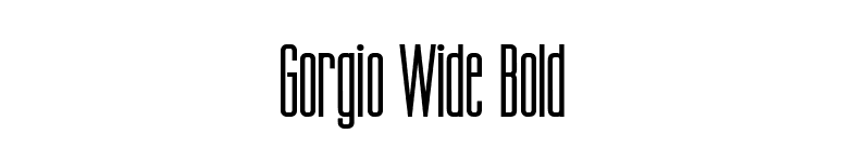 Gorgio Wide Bold font preview