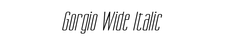 Gorgio Wide Italic font preview