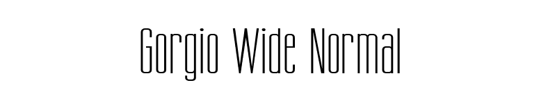 Gorgio Wide Normal font preview