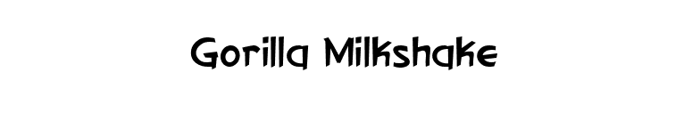 Gorilla Milkshake font preview