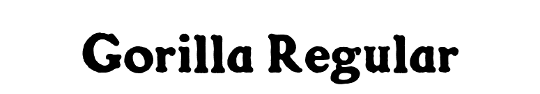 Gorilla Regular font preview