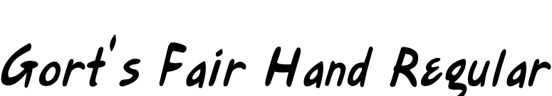 Gort's Fair Hand Regular font preview