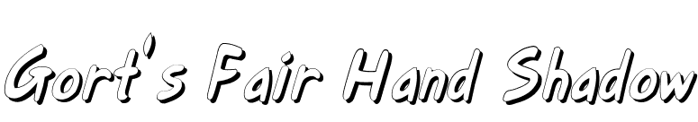 Gort's Fair Hand Shadow font preview