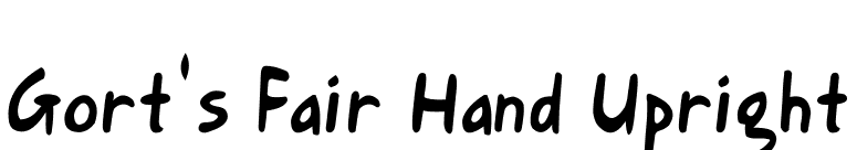 Gort's Fair Hand Upright font preview