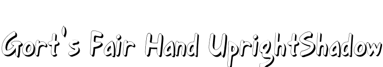 Gort's Fair Hand UprightShadow font preview