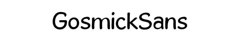 GosmickSans font preview