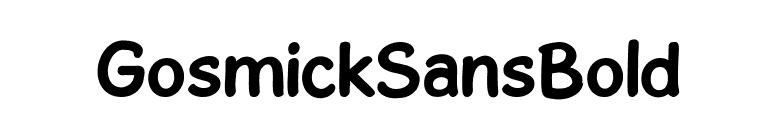 GosmickSansBold font preview