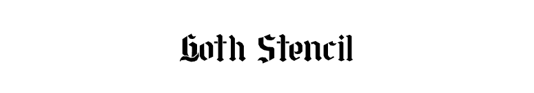 Goth Stencil font preview