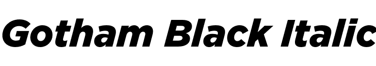 Gotham Black Italic font preview