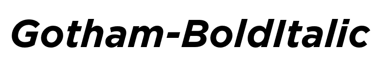 Gotham-BoldItalic font preview