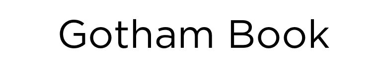 Gotham Book font preview