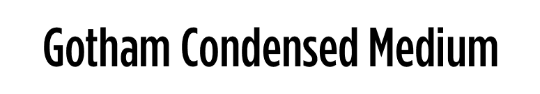 Gotham Condensed Medium font preview