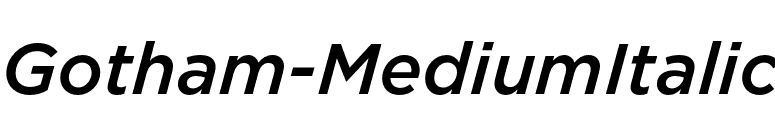 Gotham-MediumItalic font preview