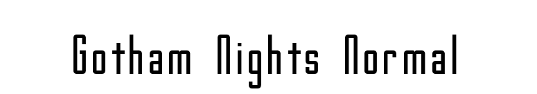 Gotham Nights Normal font preview