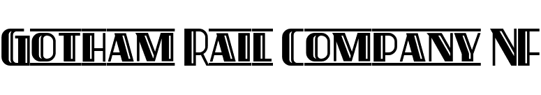 Gotham Rail Company NF font preview