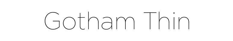 Gotham Thin font preview