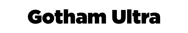 Gotham Ultra font preview