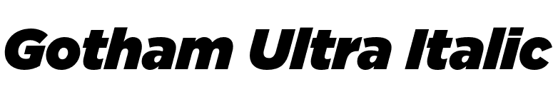 Gotham Ultra Italic font preview