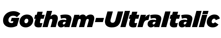 Gotham-UltraItalic font preview