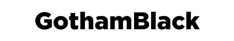 GothamBlack font preview