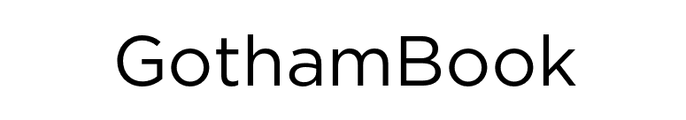 GothamBook font preview
