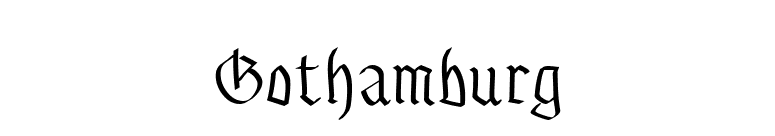 Gothamburg font preview