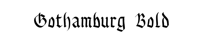 Gothamburg Bold font preview