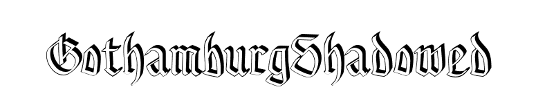 GothamburgShadowed font preview