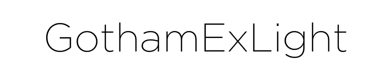 GothamExLight font preview