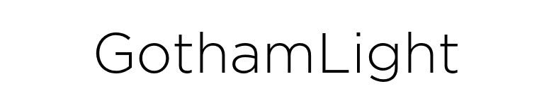 GothamLight font preview