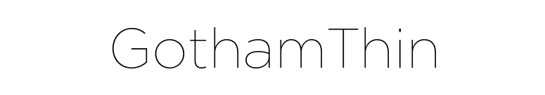 GothamThin font preview